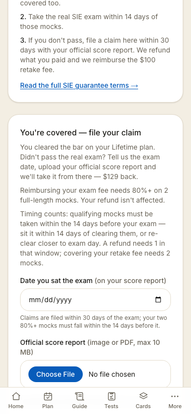 How to file a claim, step by step — on a phone