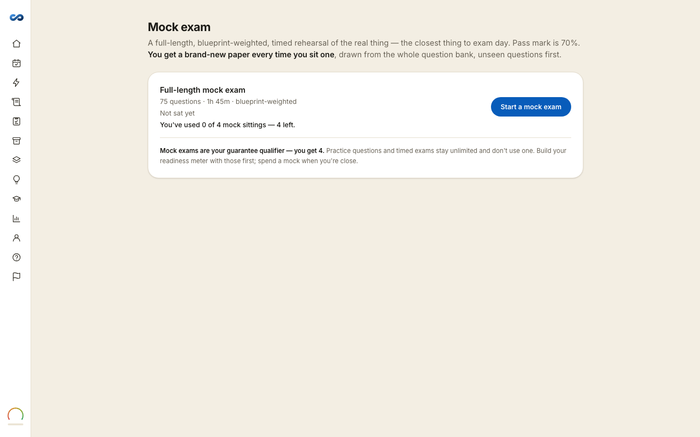 Mock exams, and your four sittings — on a laptop