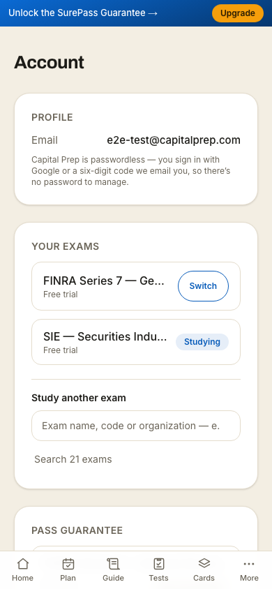 Using Capital Prep on more than one device — on a phone