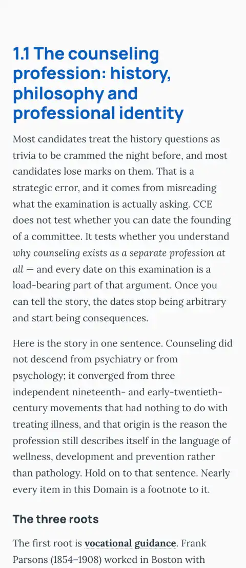 The study guide — CCE CPCE, on a phone