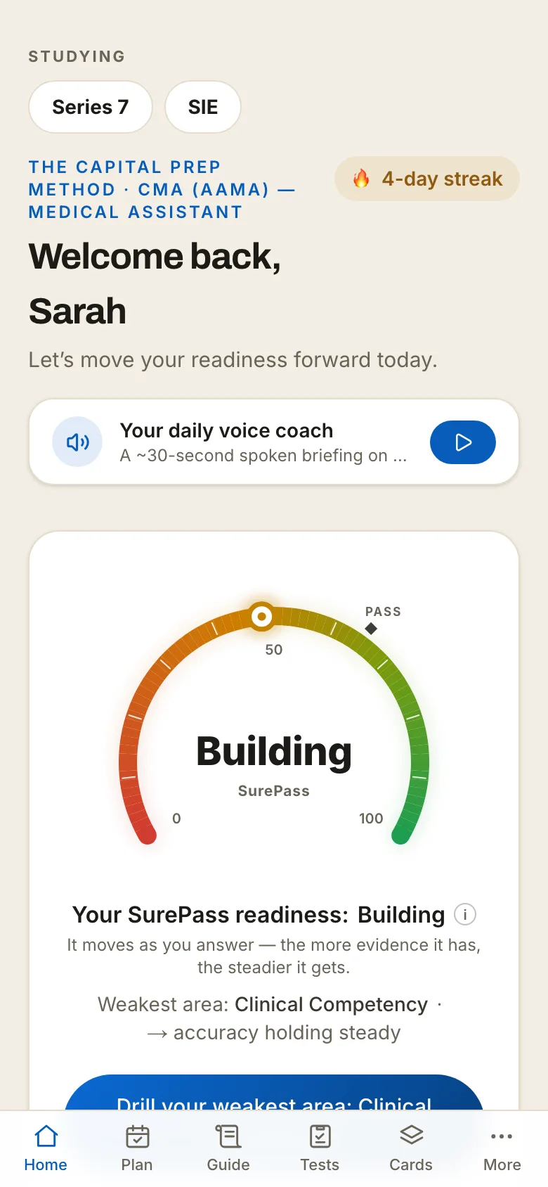 SurePass readiness — CMA (AAMA)