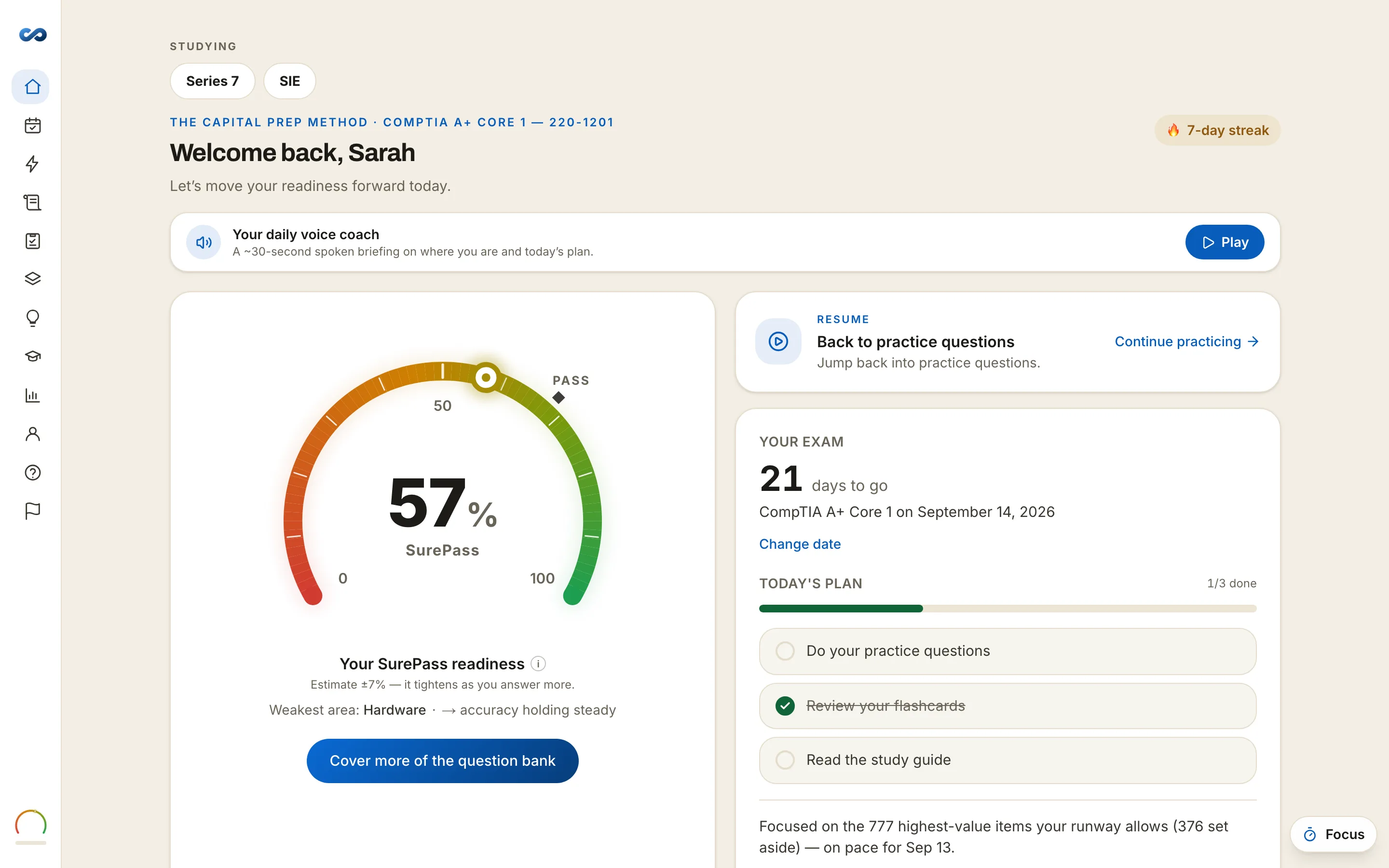 SurePass readiness — A+