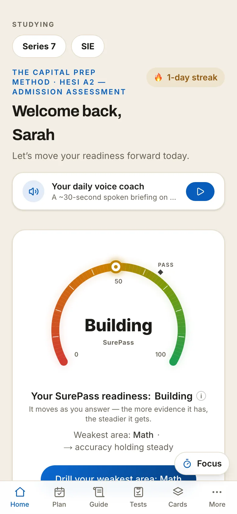 SurePass readiness — HESI A2