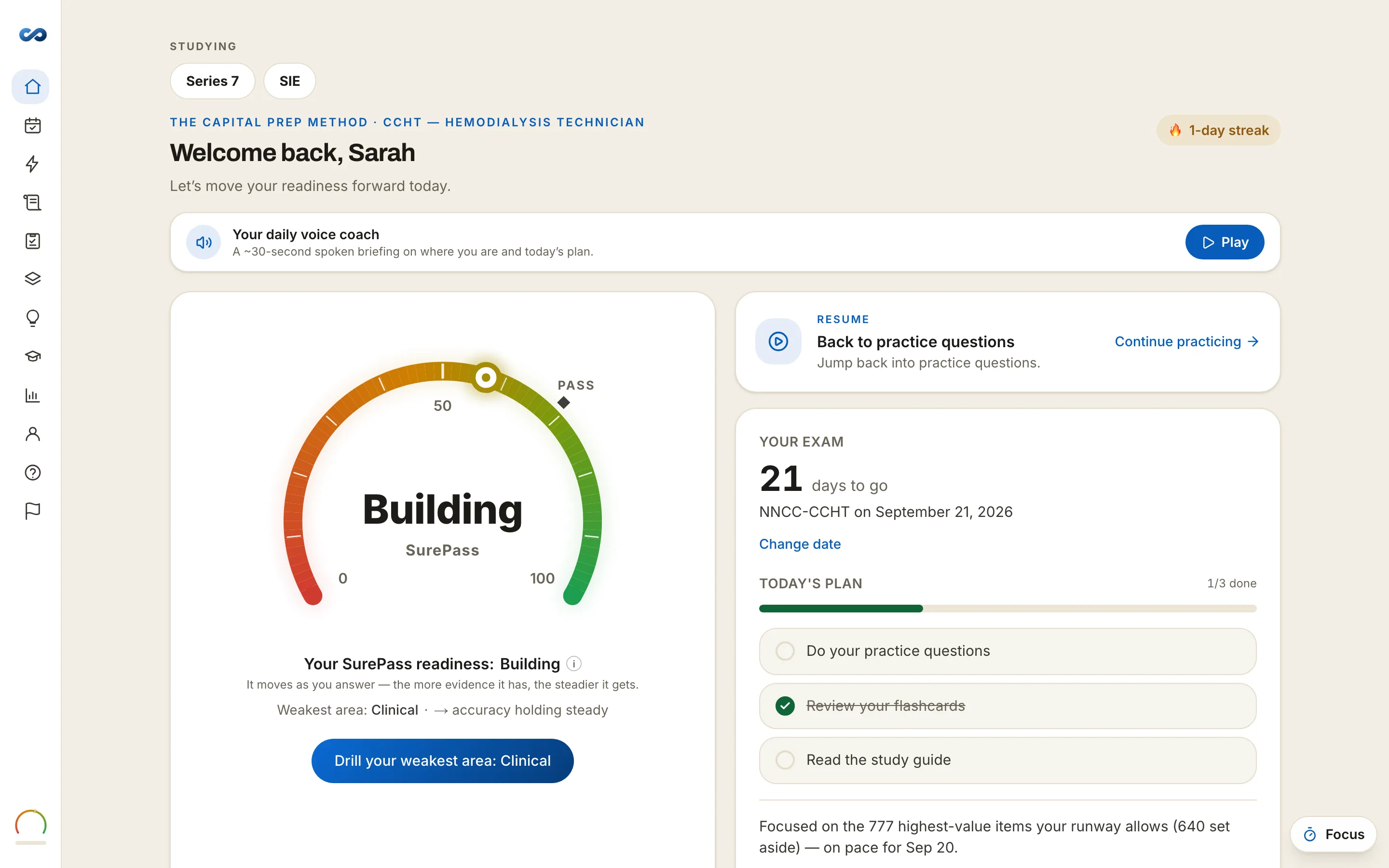 SurePass readiness — CCHT
