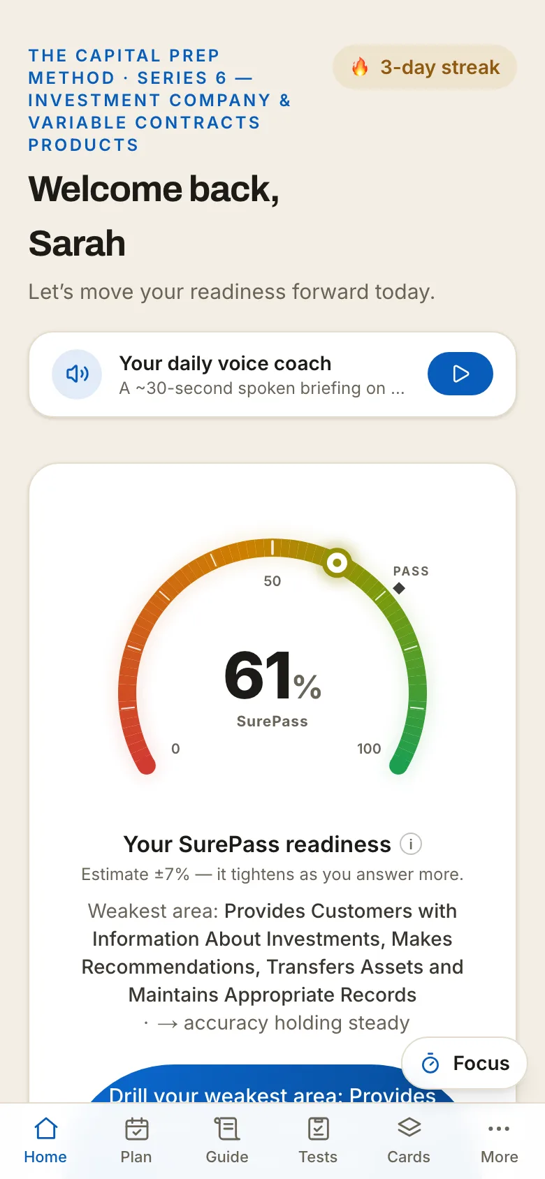 SurePass readiness — Series 6